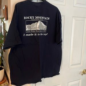 2XL dark blue Rocky Mountain National Park trail ridge tshirt